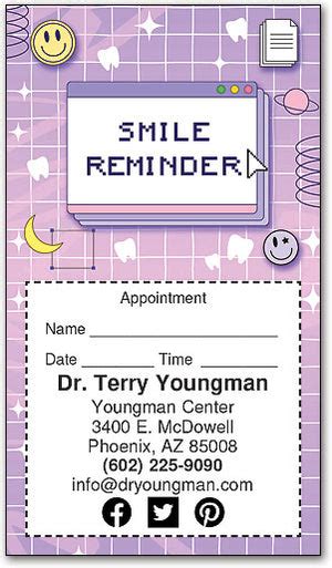 smart practice appointment cards|appointment reminder cards with stickers.